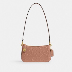 Coach Penn Shoulder Bag In Signature Leather Brass/Cappuccino | COH864806