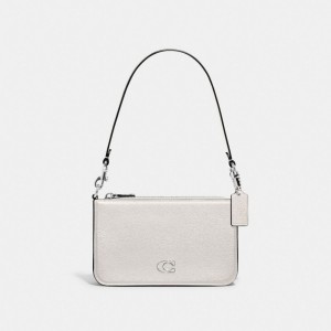 Coach Pouch Bag With Signature Canvas Chalk | COH865288