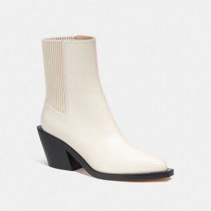 Coach Prestyn Bootie Leather/Chalk | COH865909