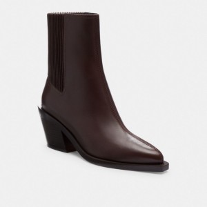 Coach Prestyn Bootie Leather/Maple | COH865910