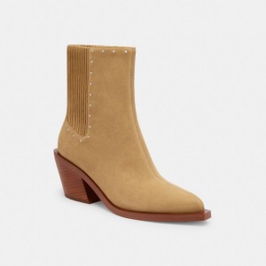 Coach Prestyn Bootie With Rivets Peanut | COH865913