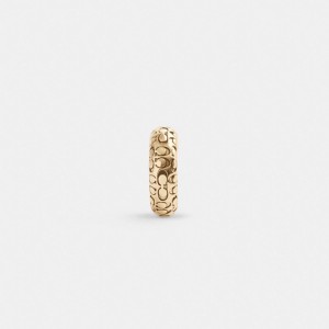 Coach Quilted Signature Ear Cuff Gold | COH866173