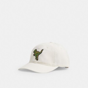Coach Rexy Patch Baseball Hat Chalk | COH866423