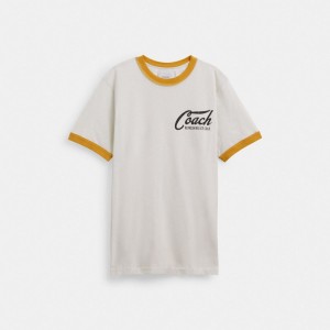 Coach Ringer T Shirt Grey | COH866926
