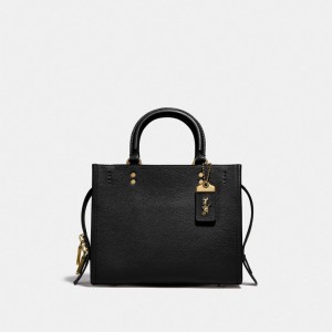 Coach Rogue Bag 25 Pebble Leather/Brass/Black | COH865176