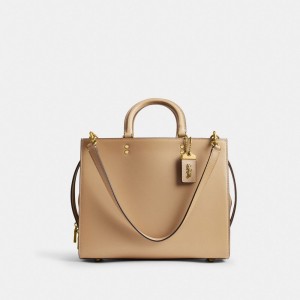 Coach Rogue Bag Glovetan Leather/Brass/Beige | COH865165