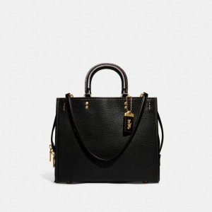 Coach Rogue Bag In Regenerative Leather Pebble Leather/Brass/Black | COH864932