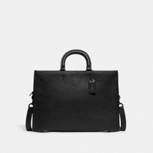 Coach Rogue Brief In Regenerative Leather Black | COH866530