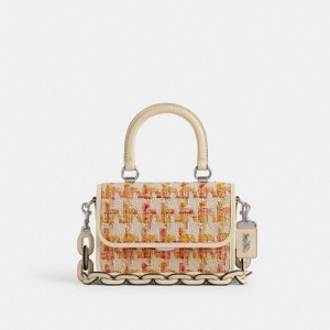 Coach Rogue Top Handle Bag In Tweed Glovetanned Leather/Silver/Neutral Multi | COH865169