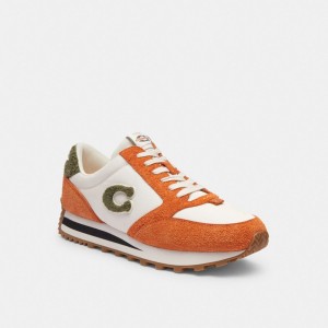 Coach Runner Sneaker Spice Orange/Chalk | COH866783
