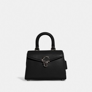 Coach Sammy Top Handle Bag 21 Luxe Refined Calf Leather/Pewter/Black | COH865130