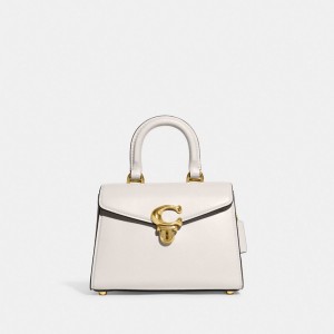 Coach Sammy Top Handle Bag 21 Luxe Refined Calf Leather/Brass/Chalk | COH865157