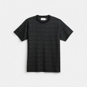 Coach Signature T Shirt Charcoal Signature | COH866920
