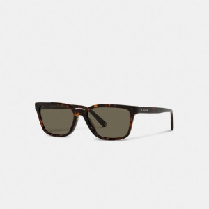 Coach Signature Workmark Square Sunglasses Dark Tortoise | COH866368