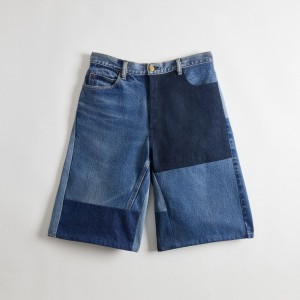 Coach Skater Shorts In Repurposed Denim Denim | COH866937