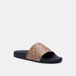 Coach Slide Tan Signature | COH866847