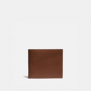 Coach Slim Billfold Wallet Sport Calf Leather/Saddle | COH866700