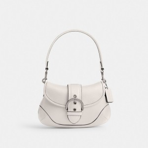 Coach Soho Bag In Regenerative Leather Silver/Chalk | COH864838