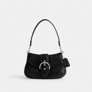 Coach Soho Bag In Regenerative Leather Silver/Black | COH864969
