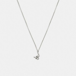 Coach Sterling Silver Scorpion Pendant Necklace Silver | COH867015