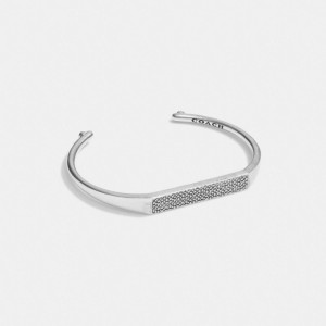 Coach Sterling Silver Signature Id Cuff Silver | COH867018