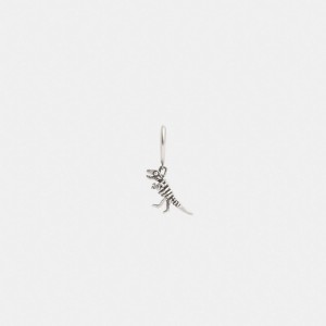Coach Sterling Silver Skeletal Rexy Huggie Earring Silver | COH867014