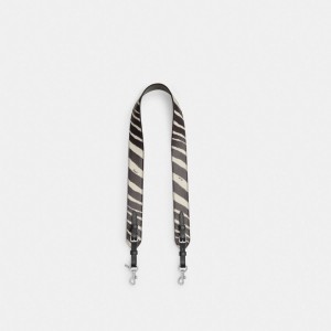 Coach Strap With Zebra Print Silver/Zebra | COH866448