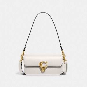 Coach Studio Baguette Bag Glovetan Leather/Brass/Chalk | COH864735