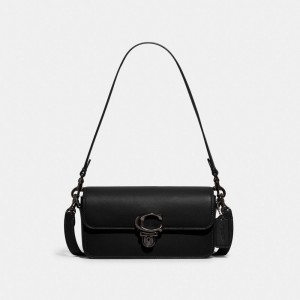 Coach Studio Baguette Bag Glovetan Leather/Pewter/Black | COH864976