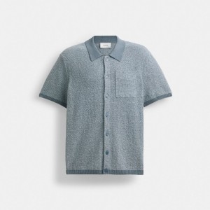 Coach Sweater Polo Blue | COH866902