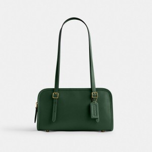 Coach Swing Zip Brass/Hunter Green | COH864795