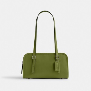 Coach Swing Zip Silver/Dark Lime | COH864760