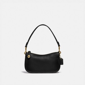 Coach Swinger Bag 20 Glovetan Leather/Brass/Black | COH864989
