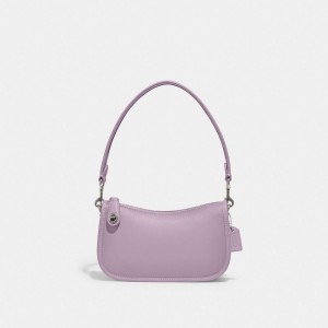 Coach Swinger Bag 20 Glovetan Leather/Silver/Soft Purple | COH864758