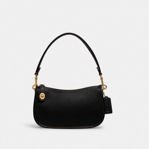 Coach Swinger Bag Glovetan Leather/Brass/Black | COH864848