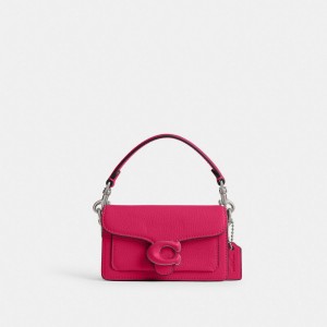 Coach Tabby Bag 12 Polished Pebble Leather/Silver/Dragonfruit | COH865380