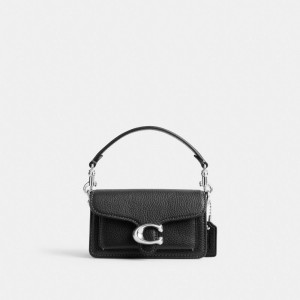 Coach Tabby Bag 12 Refined Pebble Leather/Silver/Black | COH865286