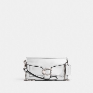 Coach Tabby Crossbody In Silver Metallic Metallic Leather/Silver/Silver | COH865642