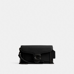 Coach Tabby Crossbody Wristlet Refined Pebble Leather/Pewter/Black | COH865625