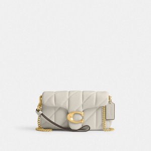 Coach Tabby Crossbody Wristlet With Pillow Quilting Nappa Leather/Brass/Chalk | COH865632