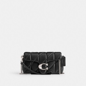 Coach Tabby Crossbody Wristlet With Pillow Quilting Nappa Leather/Silver/Black | COH865643