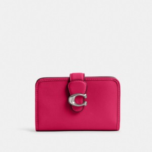 Coach Tabby Medium Wallet Smooth Leather/Silver/Dragonfruit | COH865527