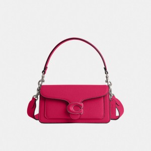 Coach Tabby Shoulder Bag 20 Polished Pebble Leather/Silver/Dragonfruit | COH864927