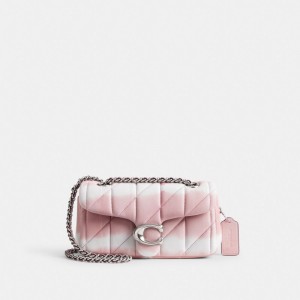 Coach Tabby Shoulder Bag 20 With Quilting And Tie Dye Silver/Pink Multi | COH865001