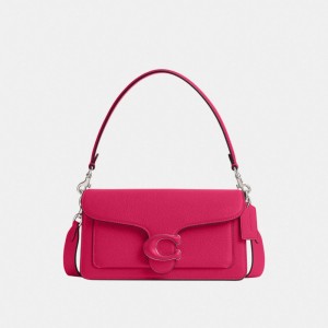 Coach Tabby Shoulder Bag 26 Refined Pebble Leather/Silver/Dragonfruit | COH864831