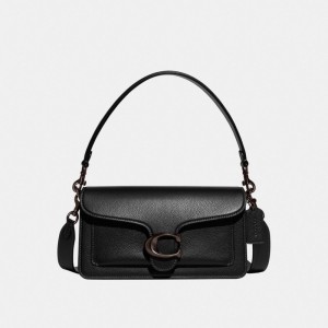 Coach Tabby Shoulder Bag 26 Refined Pebble Leather/Pewter/Black | COH864858
