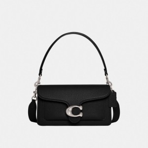 Coach Tabby Shoulder Bag 26 Refined Pebble Leather/Silver/Black | COH864761