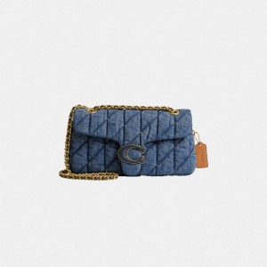 Coach Tabby Shoulder Bag 26 With Quilting Nappa Leather/Brass/Indigo | COH864875
