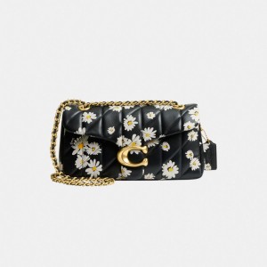 Coach Tabby Shoulder Bag 26 With Quilting And Floral Print Nappa Leather/Brass/Black Multi | COH864920