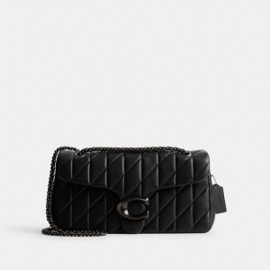 Coach Tabby Shoulder Bag 33 With Quilting Nappa Leather/Pewter/Black | COH865002